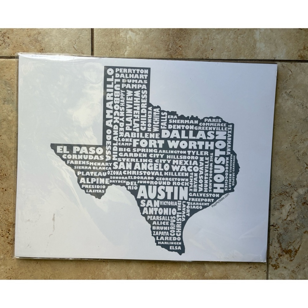 14” x 11” Texas Print